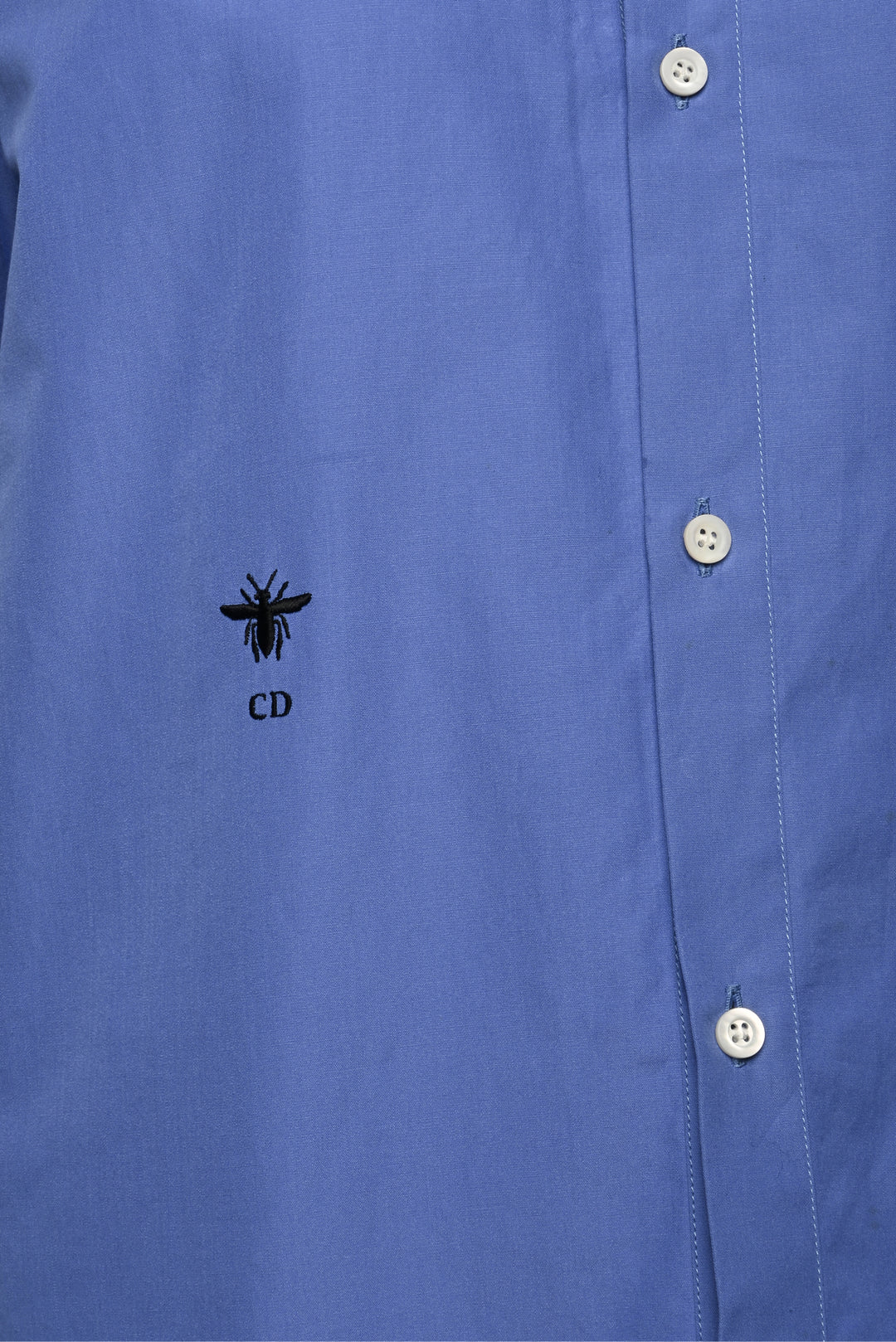 Dior Size 4 Bee Embroidered Cotton Shirt