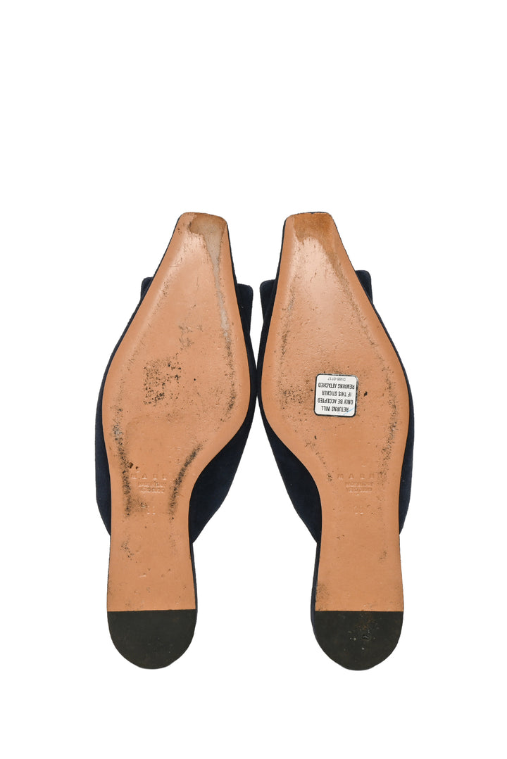 Marni Size 38 Pointed Toe Suede Mules
