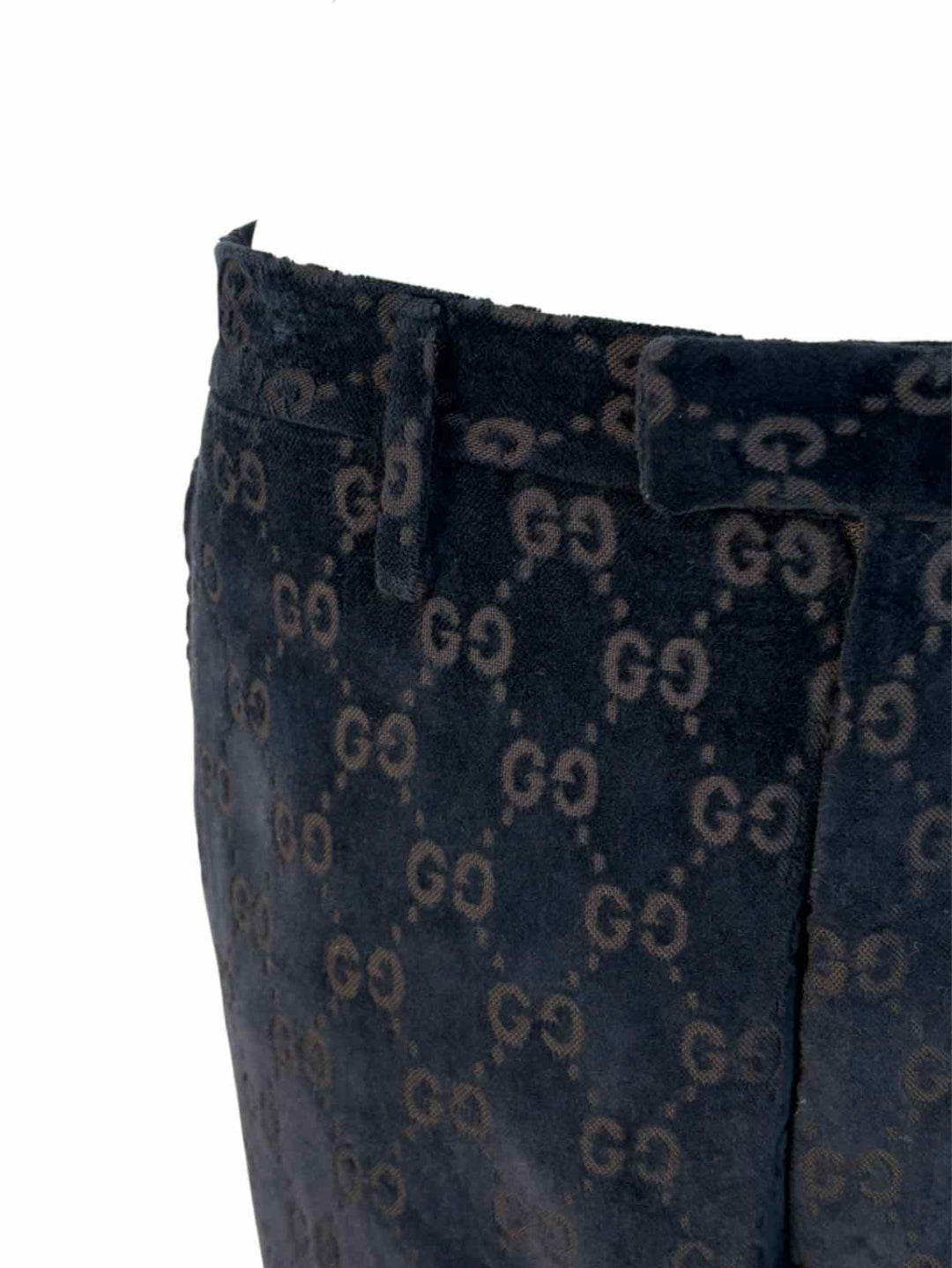 Gucci Size 32 Men's Vintage Monogram Velvet  Pants