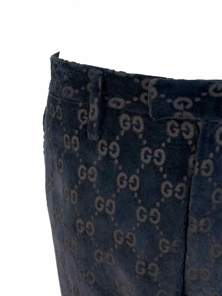 Gucci Size 32 Men's Vintage Monogram Velvet  Pants