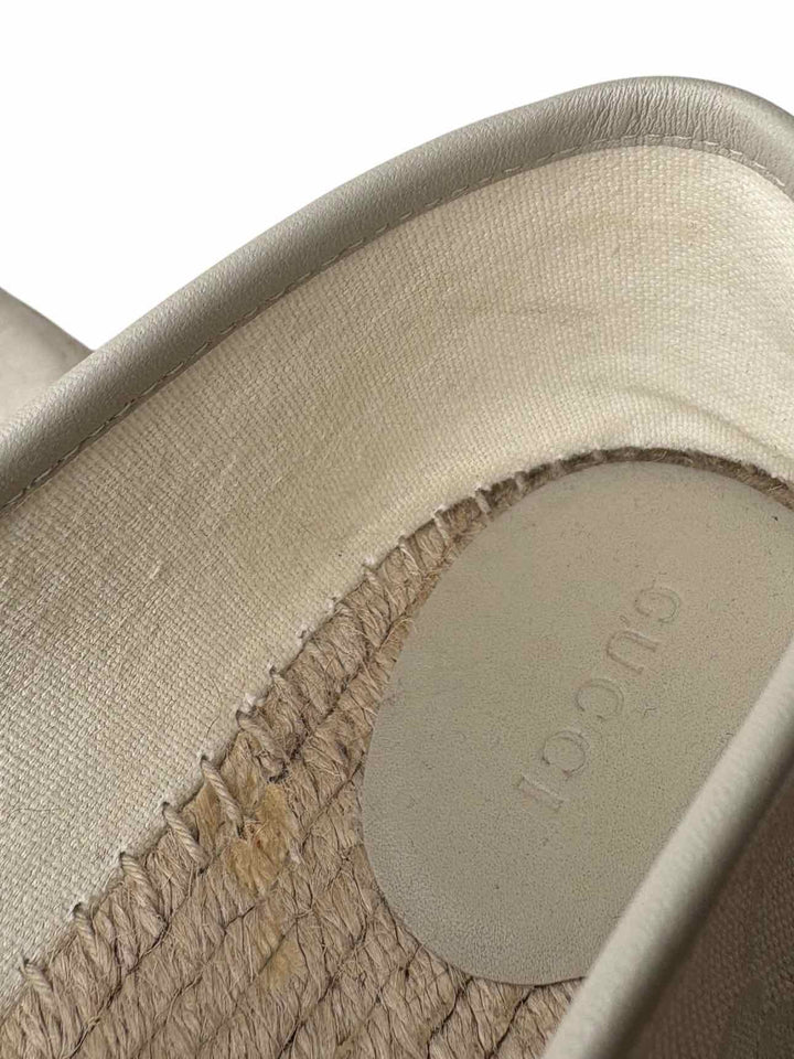 Gucci Monogram Canvas Espadrille Size 39.5 Flats