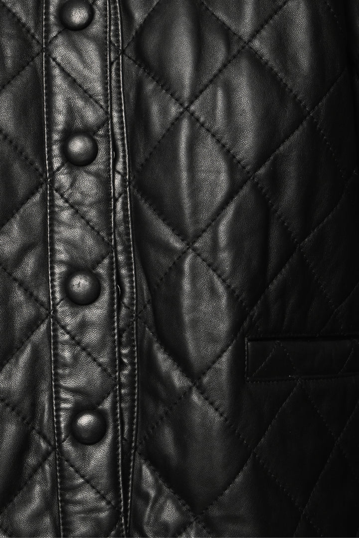 BA&SH Size M Quilted Leather Jacket