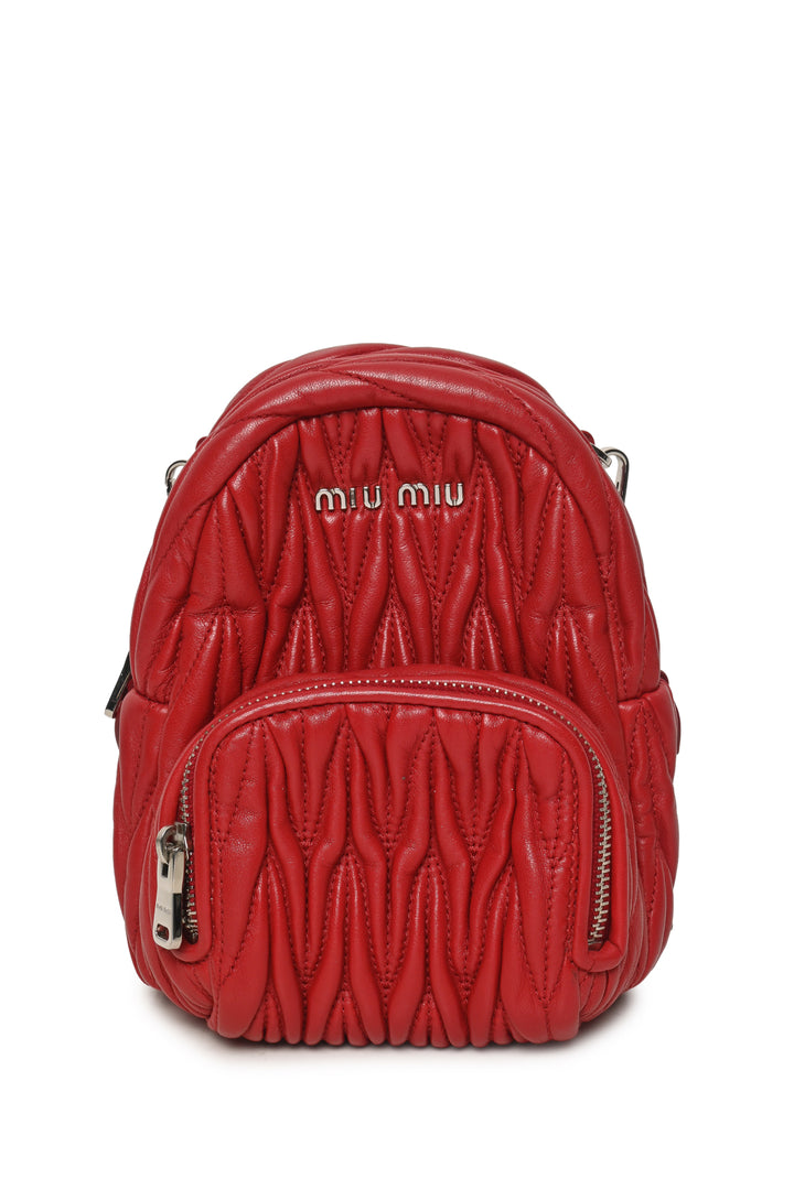 Miu Miu Matelasse Leather Mini Chain BackPack