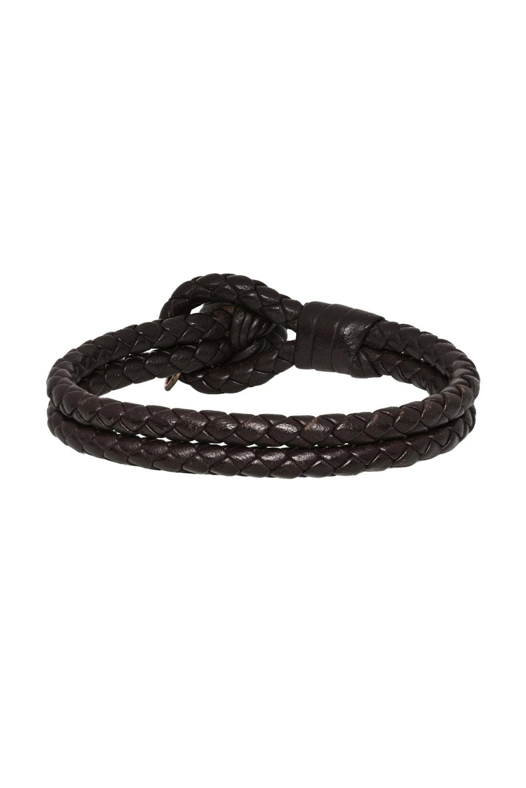Bottega Veneta Braided Nappa Leather Double Strand Knot Bracelet
