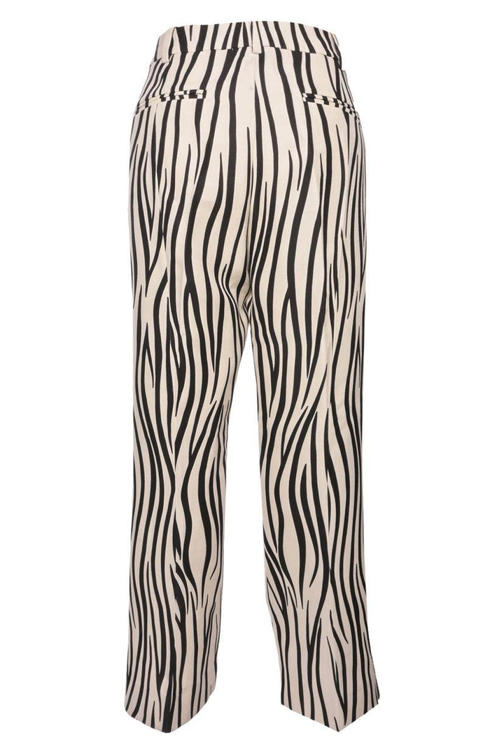 Valentino Size 46 Zebra Print Wool-Blend Pants