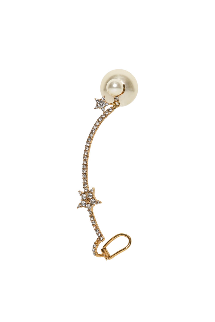 Dior Faux Pearl Crystal Ear Cuff
