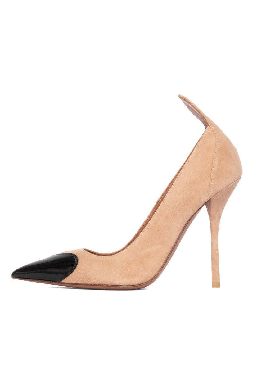 Alaia Size 38 Heart Patent Leather And PVC Mules