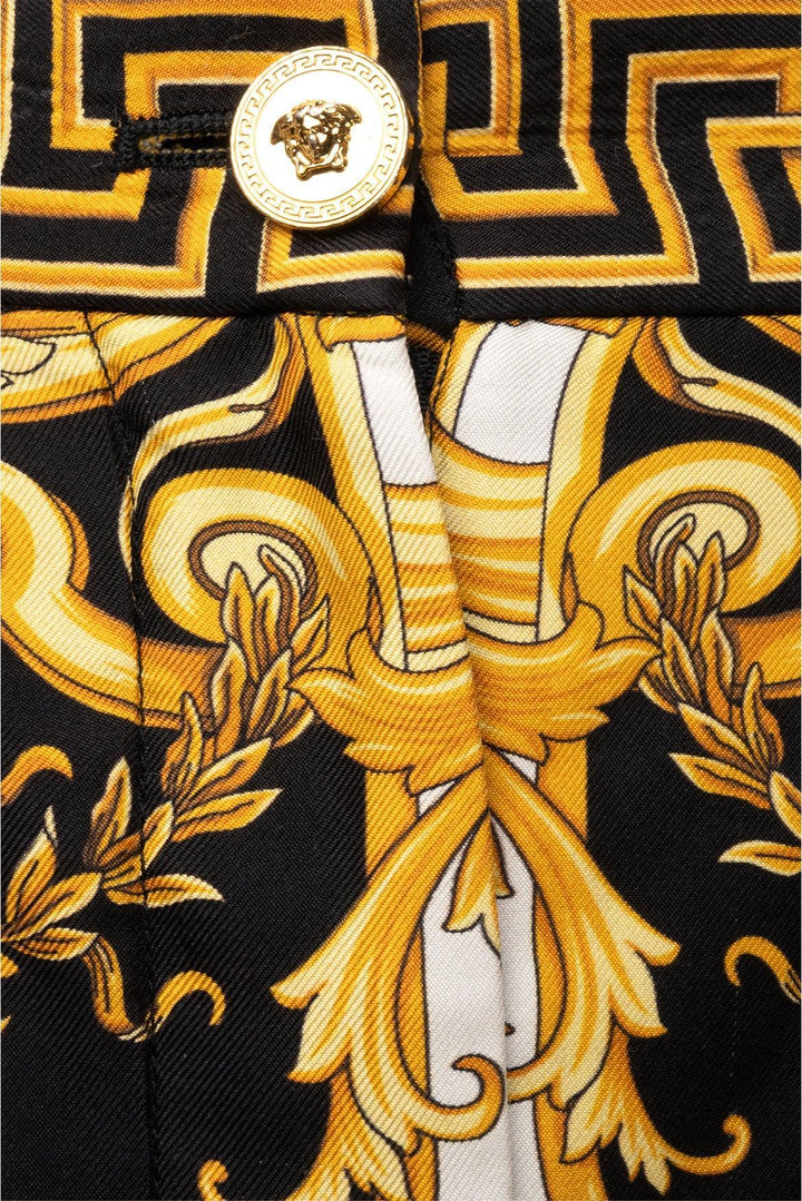 Versace Size 40 Barocco Silk Shorts