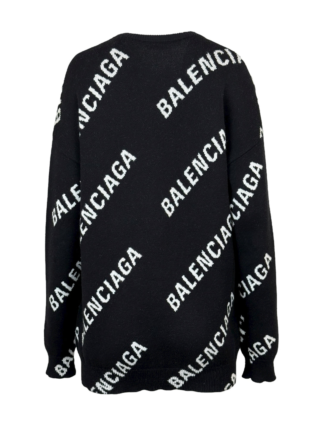 Balenciaga Size XS Men's 2019 Allover Logo Crewneck Sweater