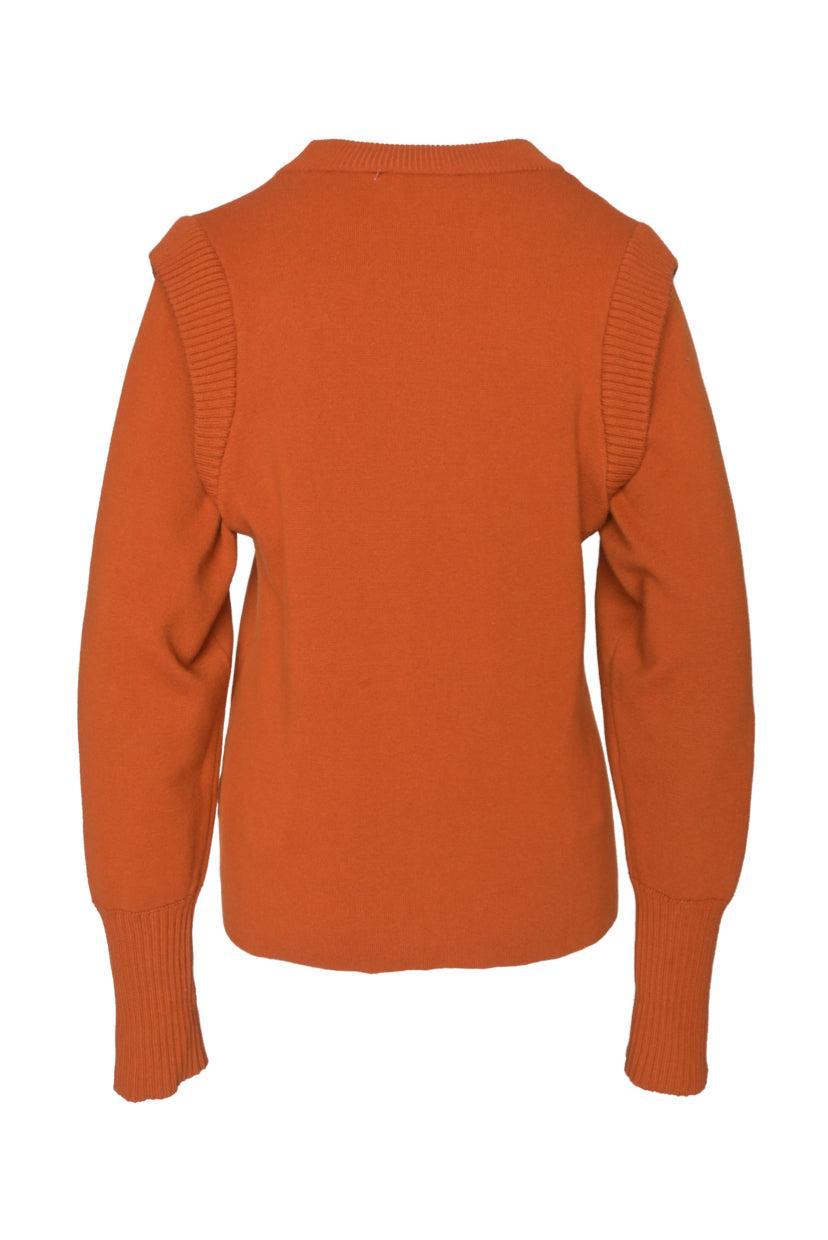 Sea New York Size L Shoulder Detail Wool Blend Sweater