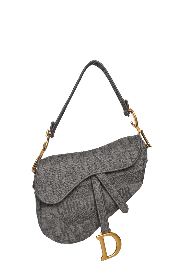 Dior 2020 Oblique Canvas Medium Saddle Bag