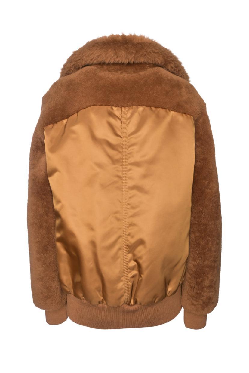 Liven Size 42 Shearling Bomber Jacket