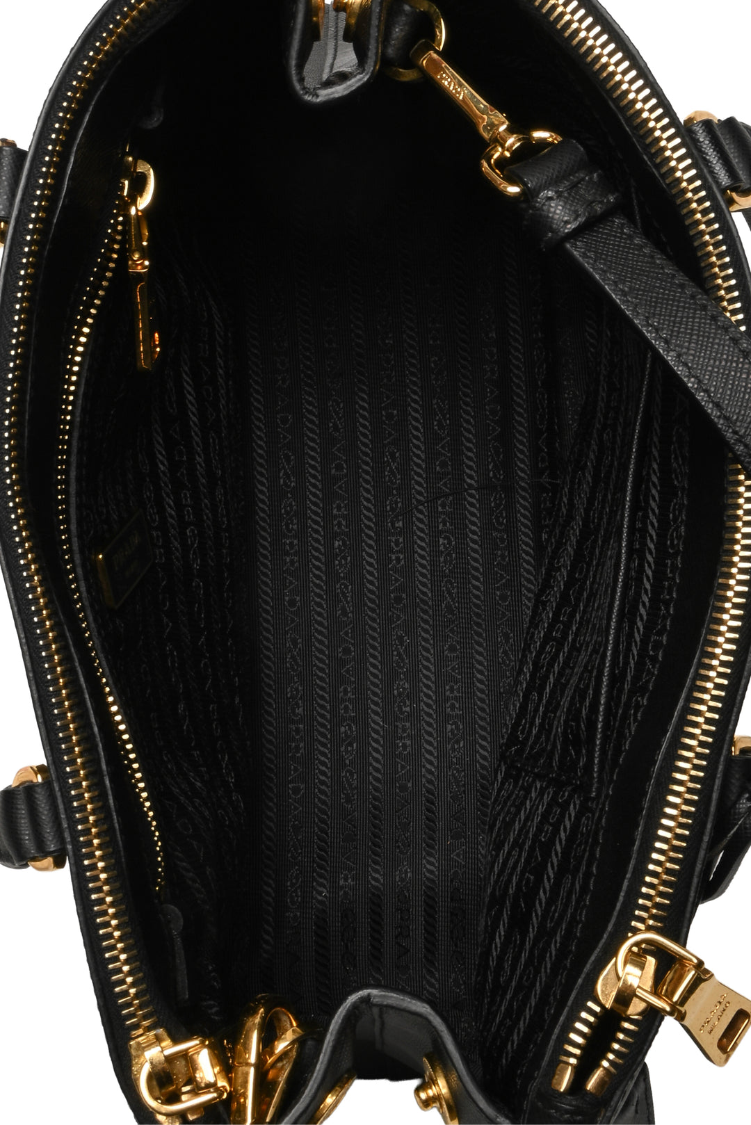 Prada Medium Saffiano Lux Leather Galleria Double Zip Tote