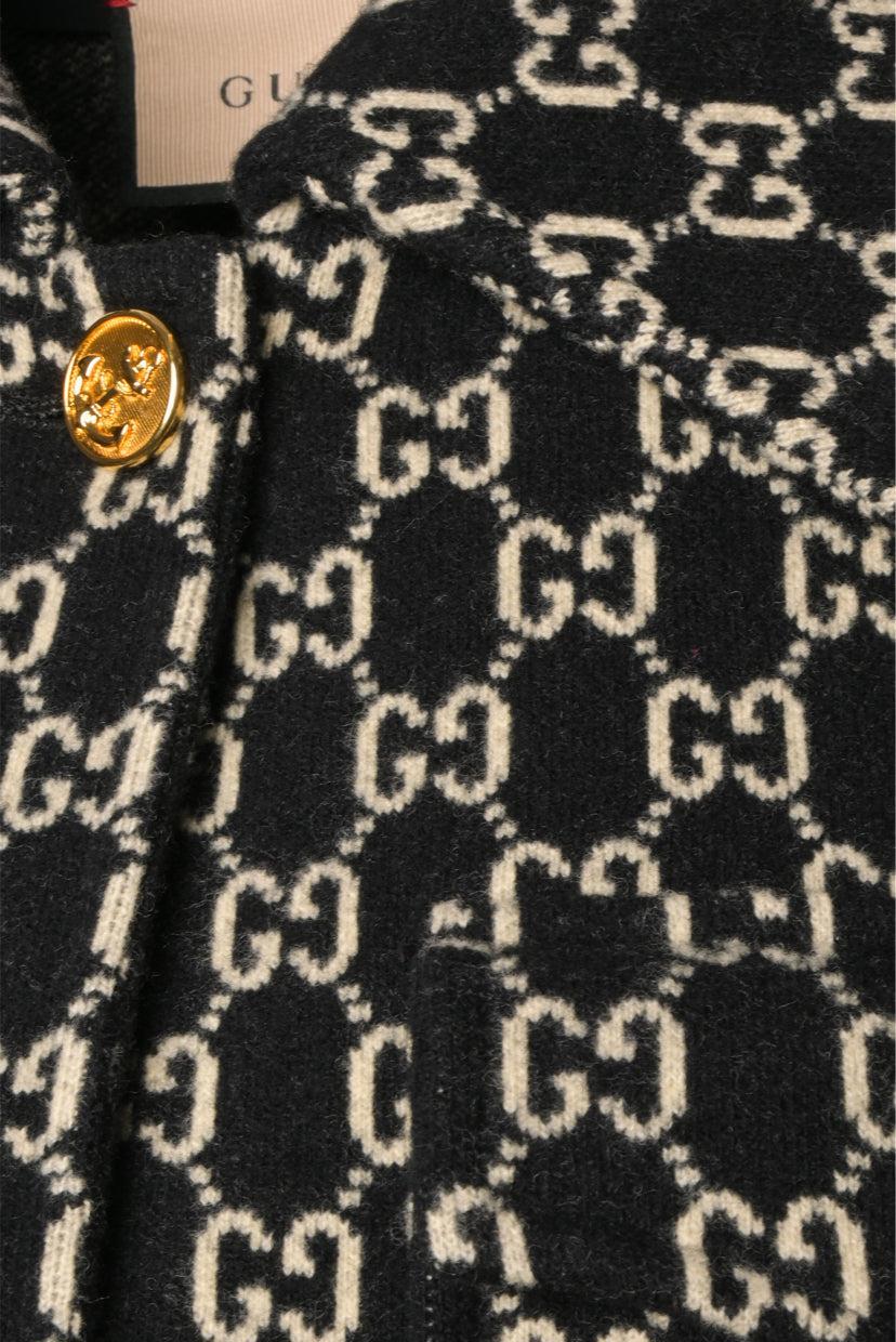 Gucci Size S GG Wool Cape