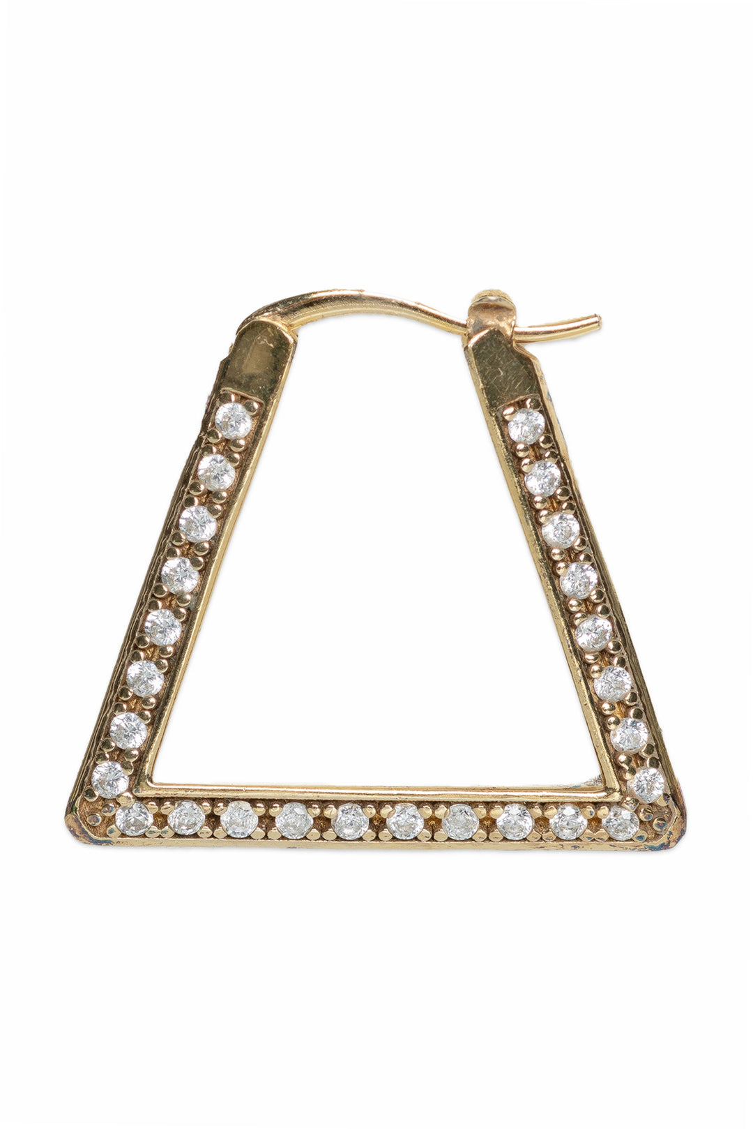 Bottega Veneta Size OS Crystal Triangle Hoops Earrings