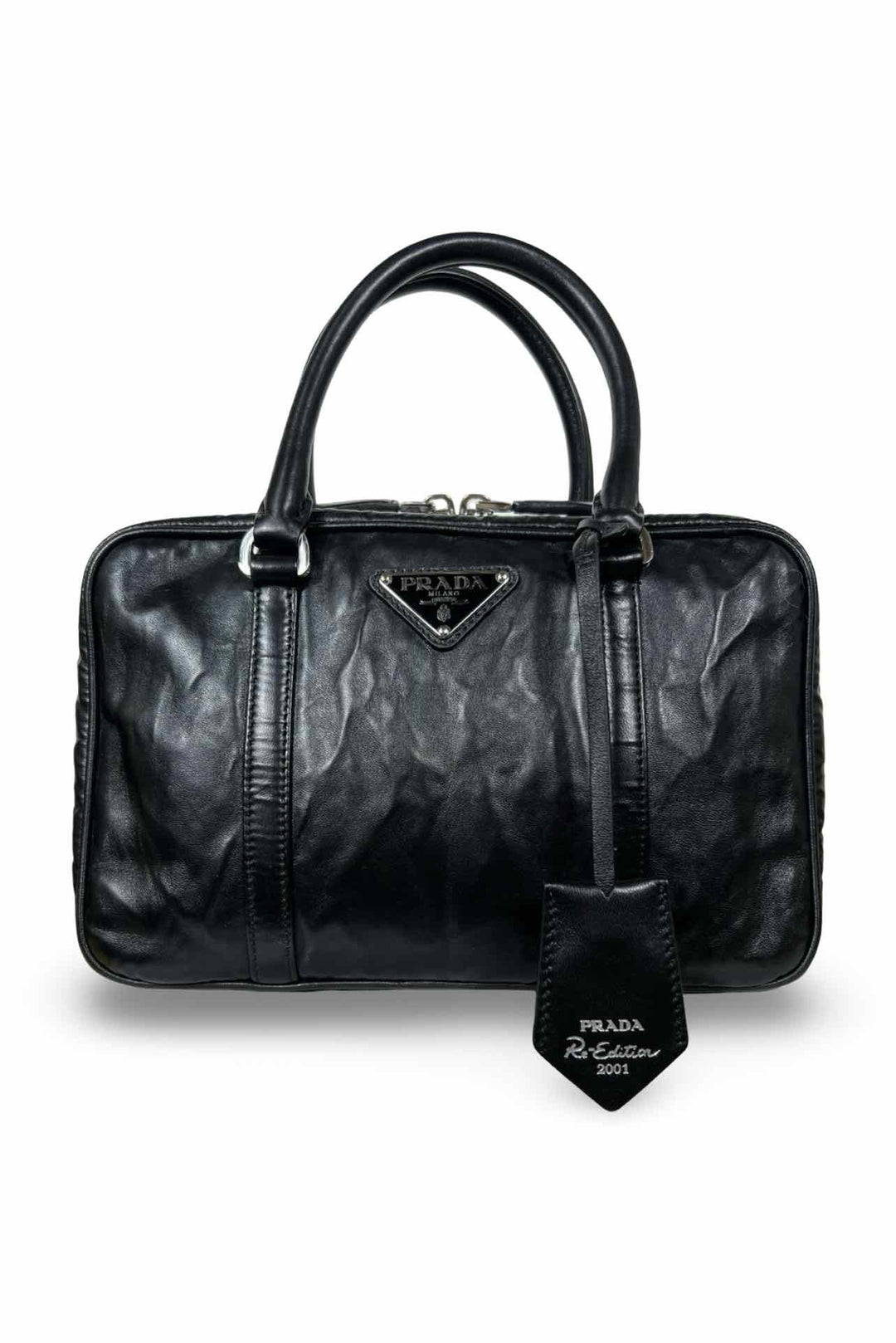 Prada Medium Antique Nappa Leather Top Handle Bag