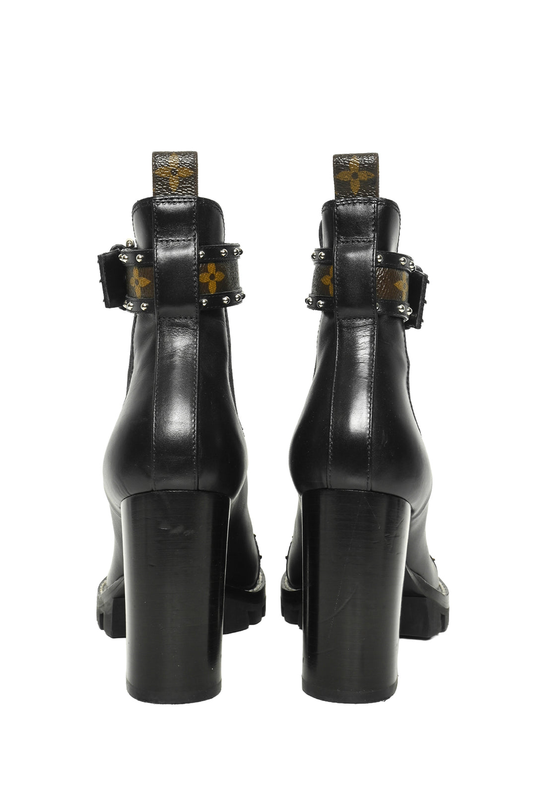 Louis Vuitton Size 41 Leather Studded Combat Boots