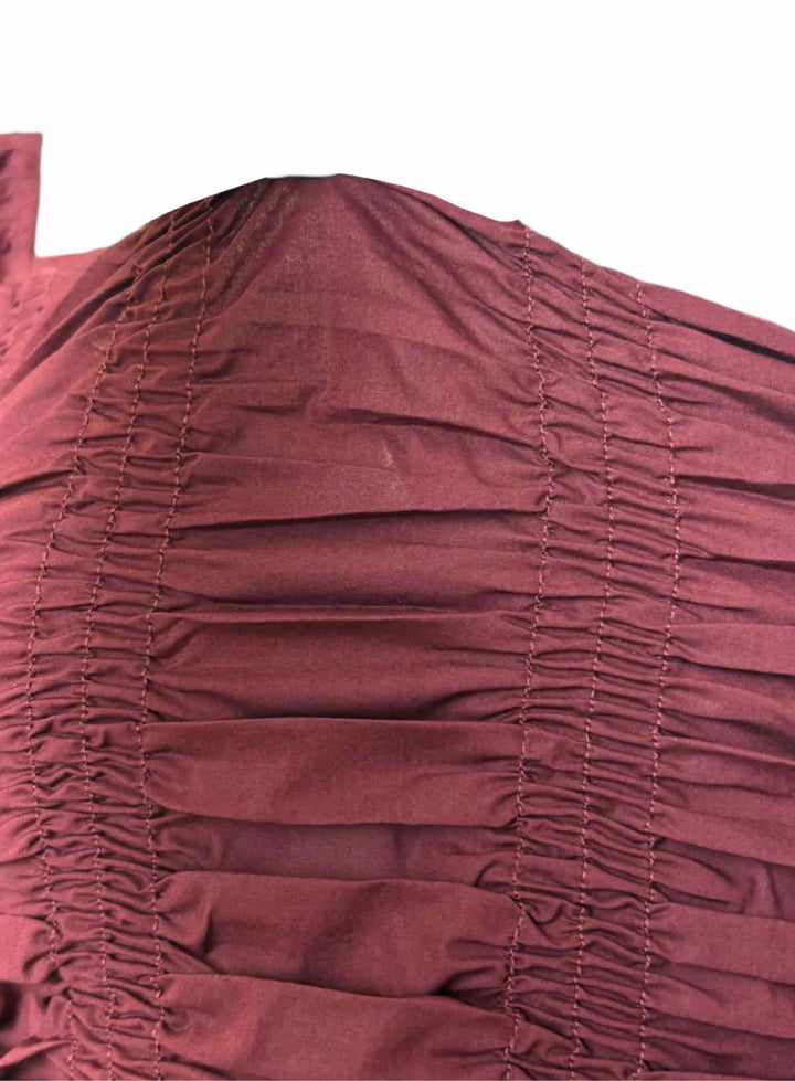 Faithfull the Brand Size 4 Ruched Cotton Dress