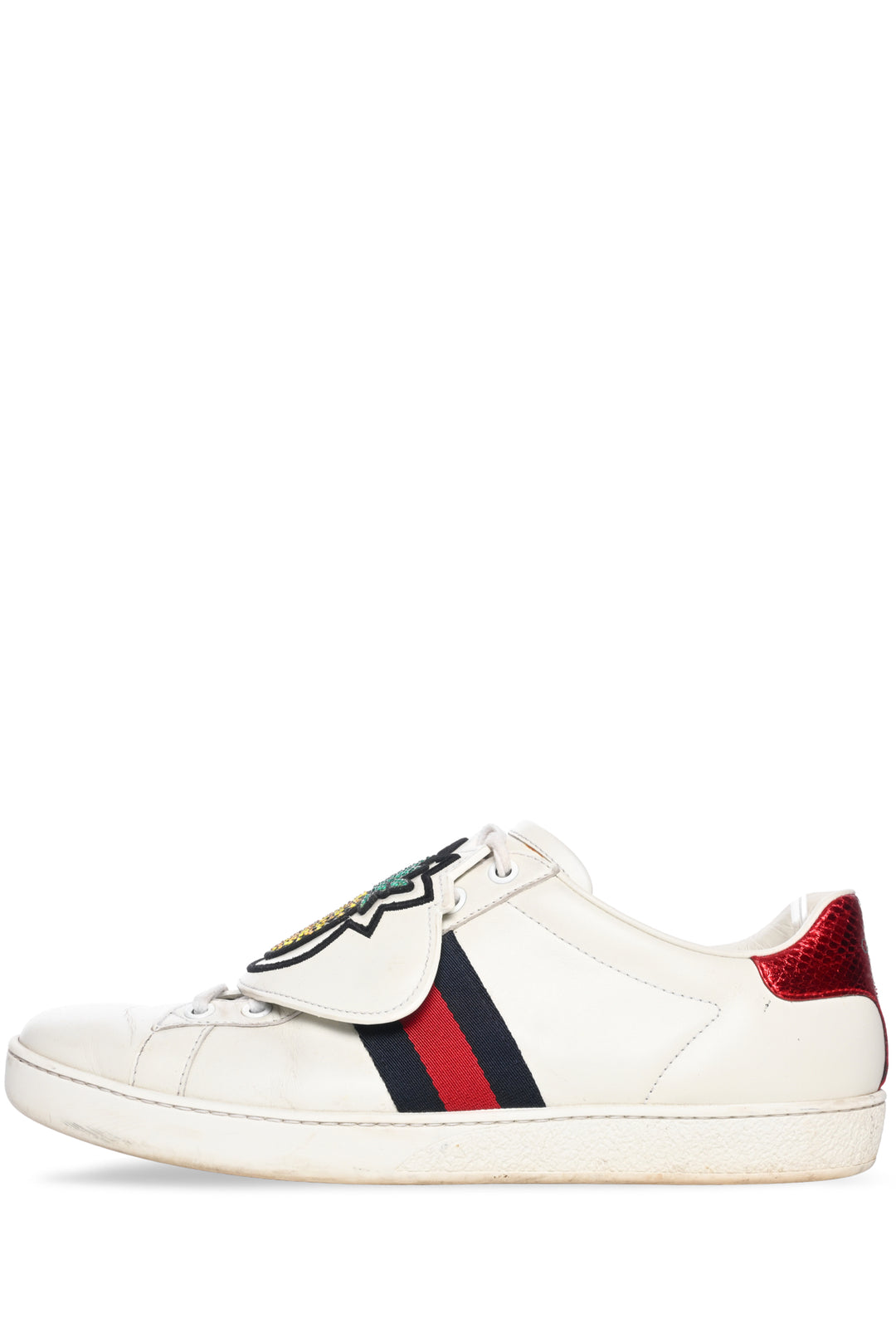 Gucci Size 39.5 Ayers Crystal Web Pineapple Ace Sneaker