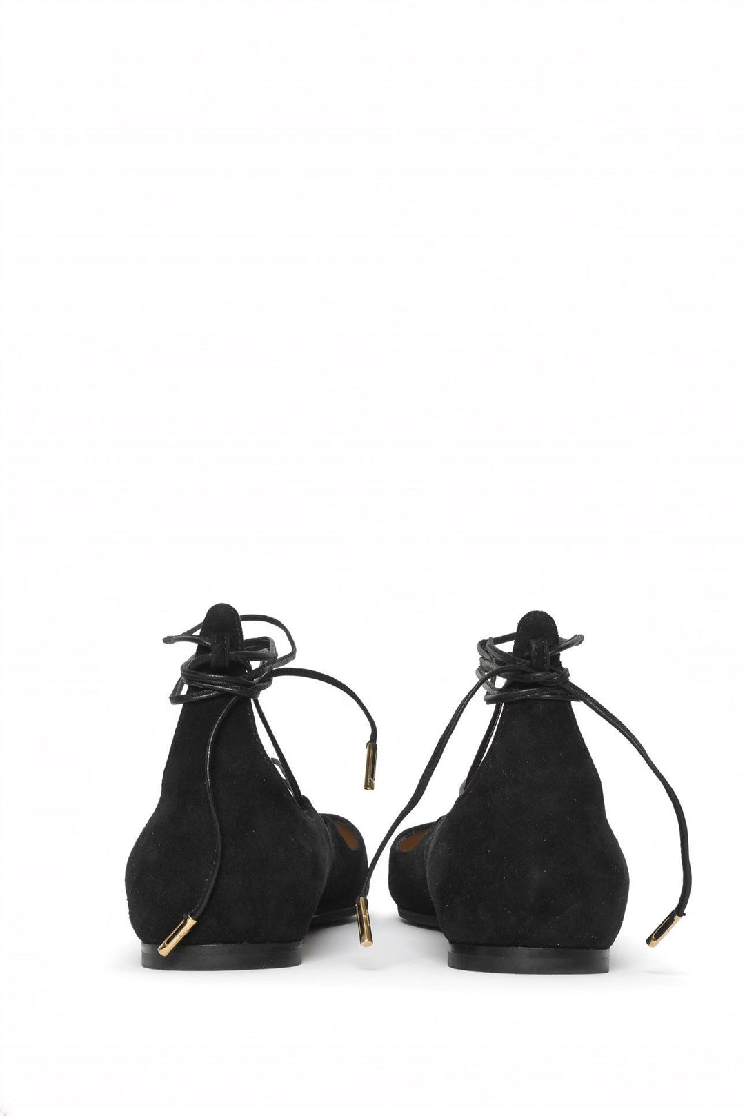 Salvatore Ferragamo Size 7.5 Patent Bow Suede Lace Up Pointed Flats