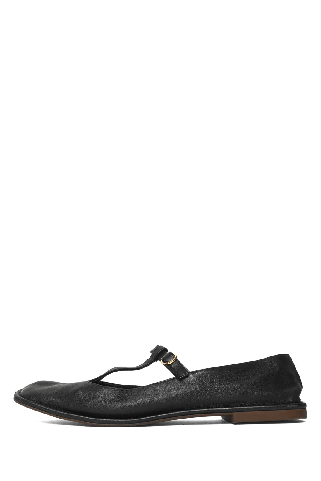 The Row Size 38 Square T-Strap Leather Flats