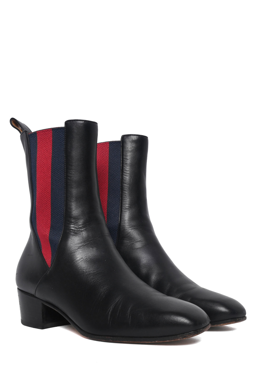 Gucci Size 36.5 Karen Web Ankle Boots