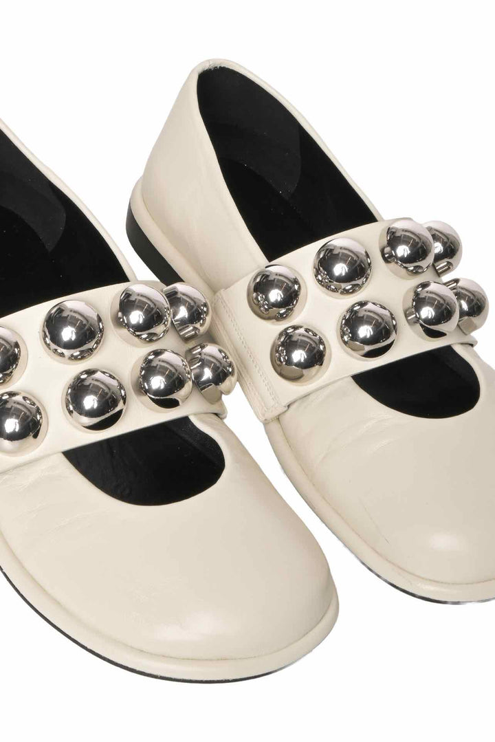 ME+EM Size 38 Oversized Stud Ballerina Flats