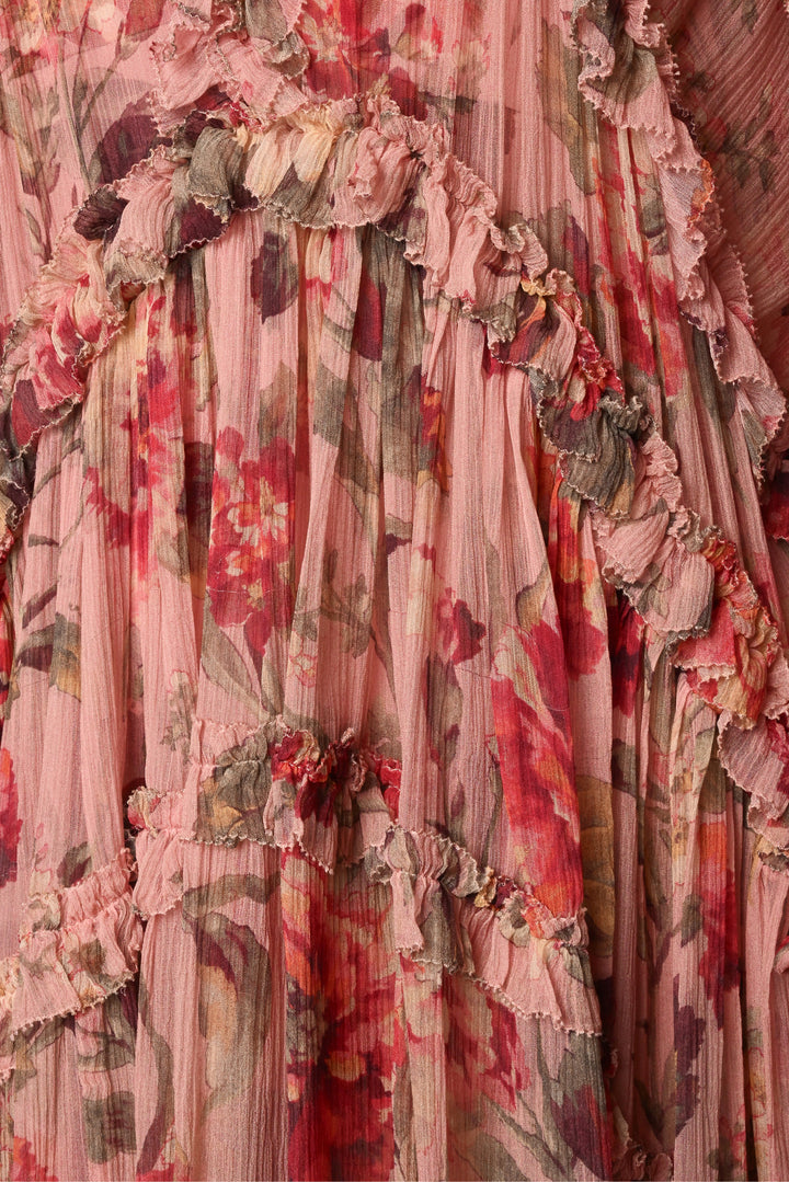 Zimmermann Size 3 Silk Floral Cassia Mini Dress