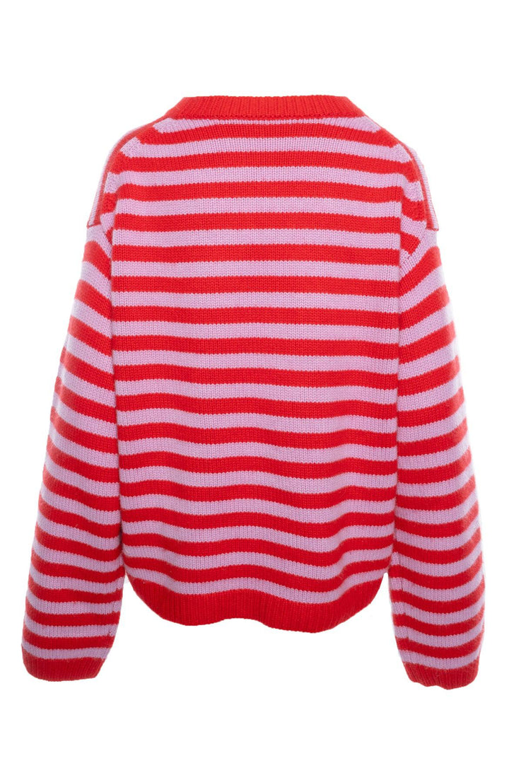 Sofie D'Hoore Size 42 Striped Cashmere Crewneck Sweater