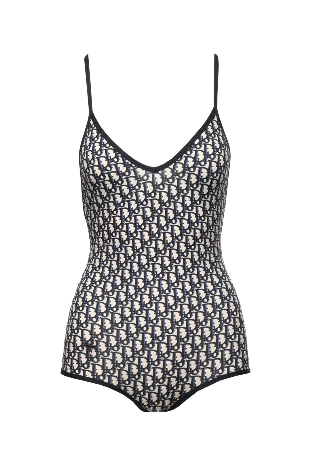 Dior Size XS Oblique Technical Fabric One-Piece Swimsuit