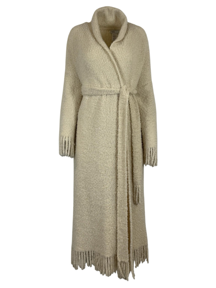 Rosetta Getty Size OS Blanket Shawl Fringe Belted Cardigan