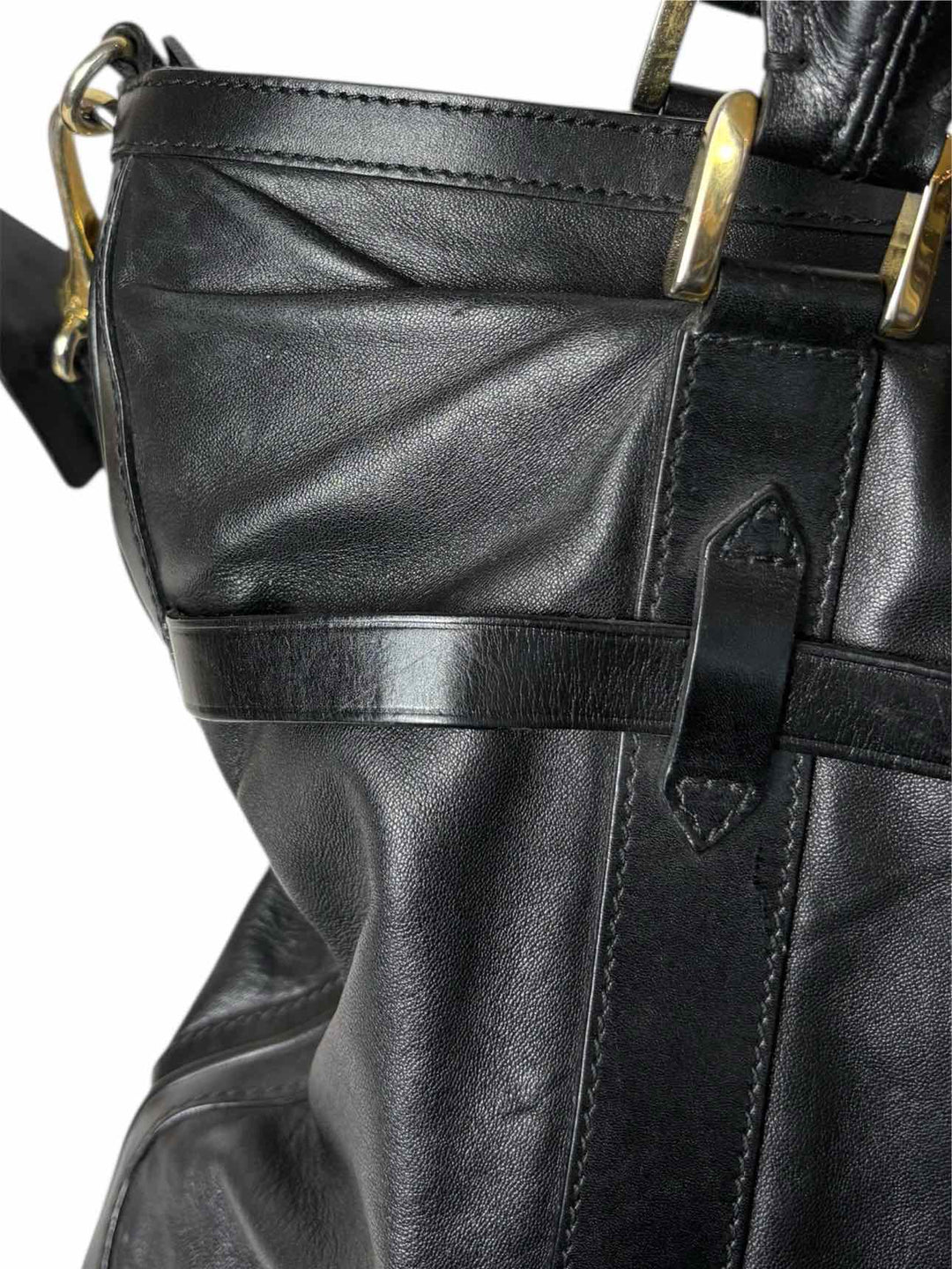 Burberry Black Leather Tote Purse