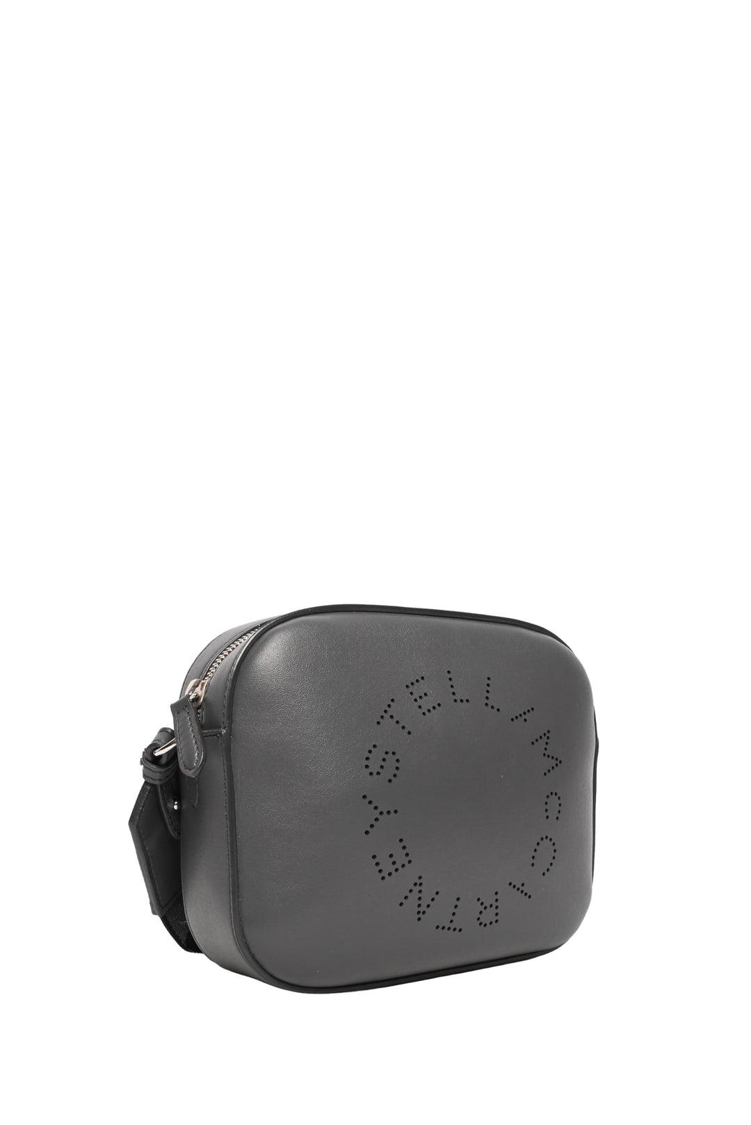 Stella Mccartney Logo Perforated Vegan Alter Nappa Leather Camera Bag Crossbody
