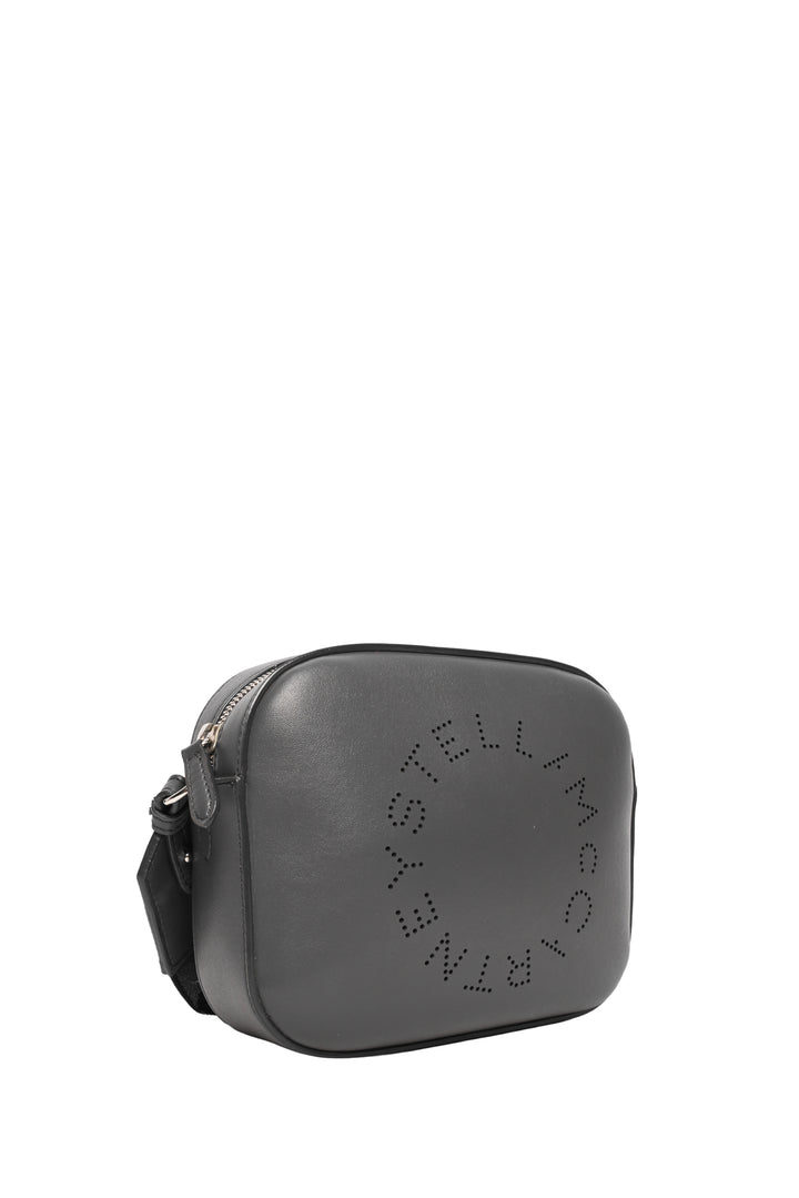Stella Mccartney Logo Perforated Vegan Alter Nappa Leather Camera Bag Crossbody