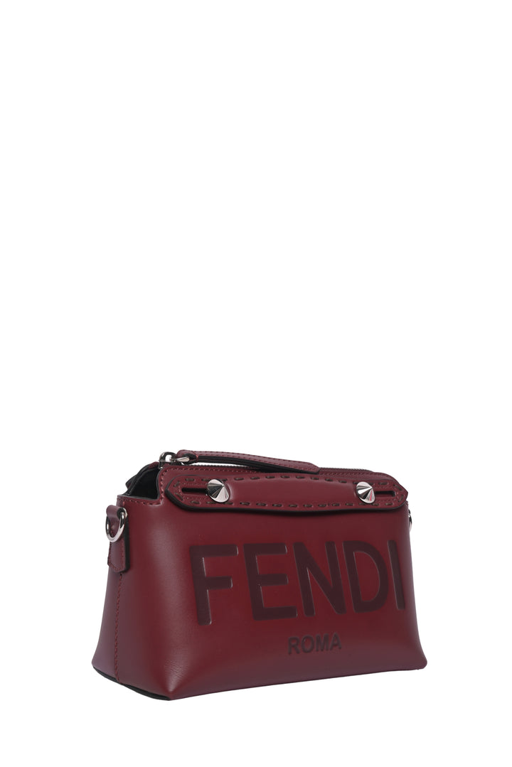 Fendi King Logo Embossed Mini By The Way Boston Bag