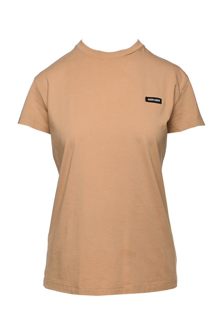 Miu Miu Size XS 2023 Logo Cotton T-Shirt