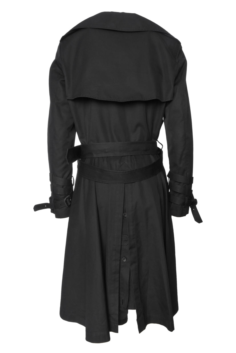 Issey Miyake Size 3 Cotton & Silk Blend Trench Coat