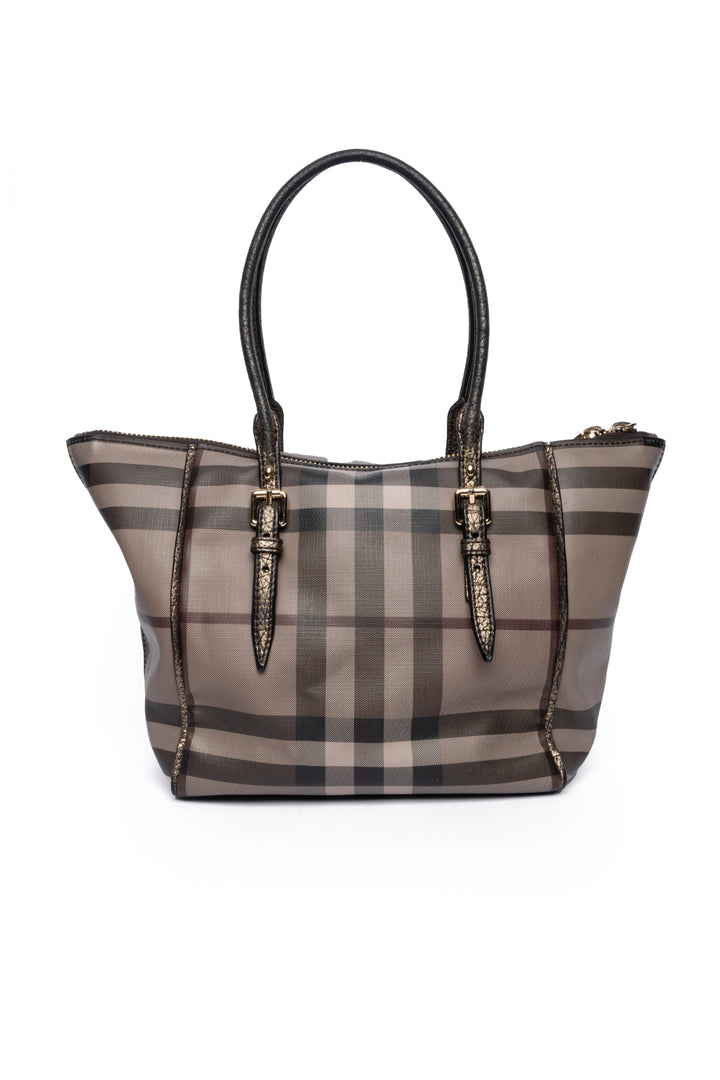 Burberry House Check Metallic Tote