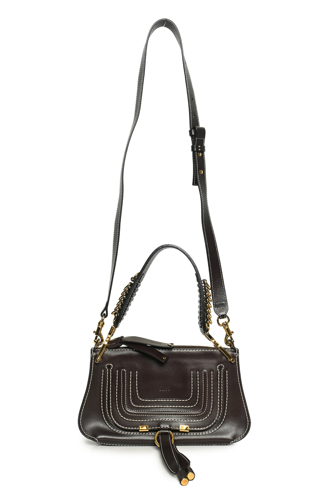 Chloe Small Leather Marcie Saddle Shoulder Bag