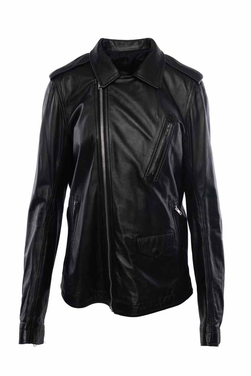 Rick Owens Size 42 Men's Calf Leather Moto Jacket