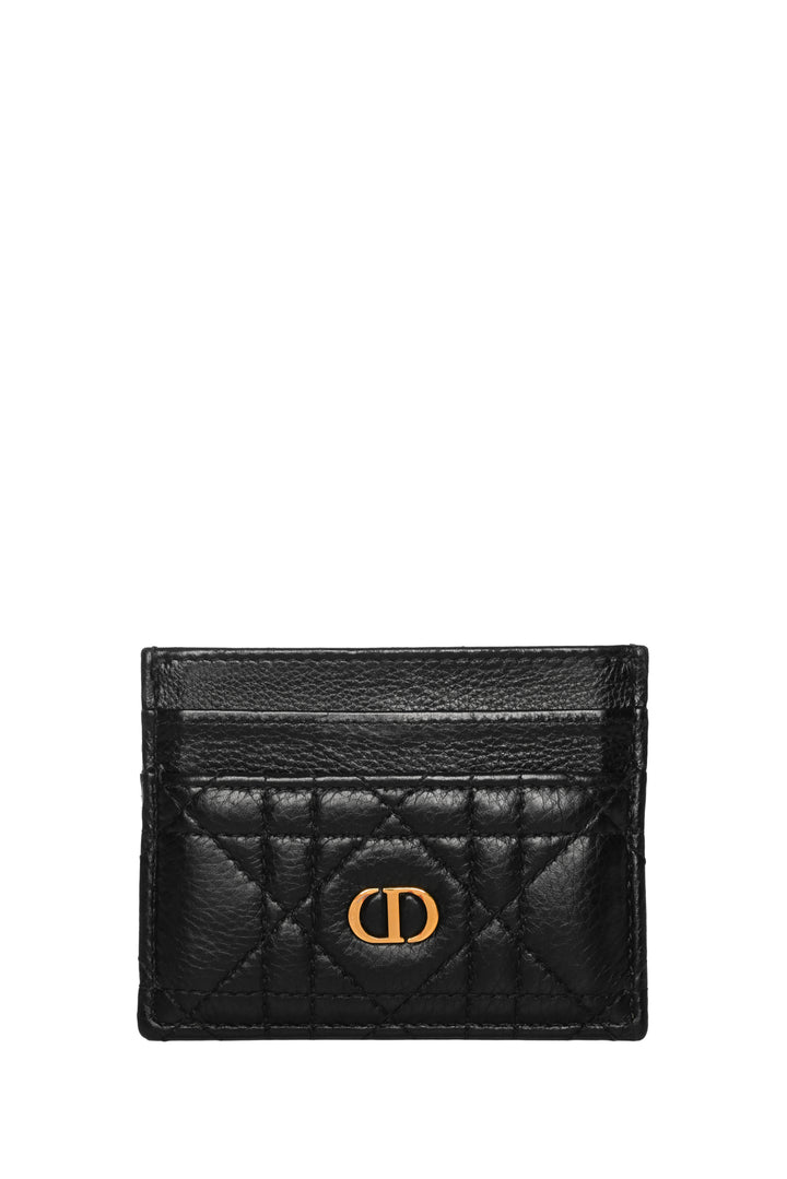 Christian Dior 2024 Cannage Calfskin Caro Freesia Card Holder Wallet