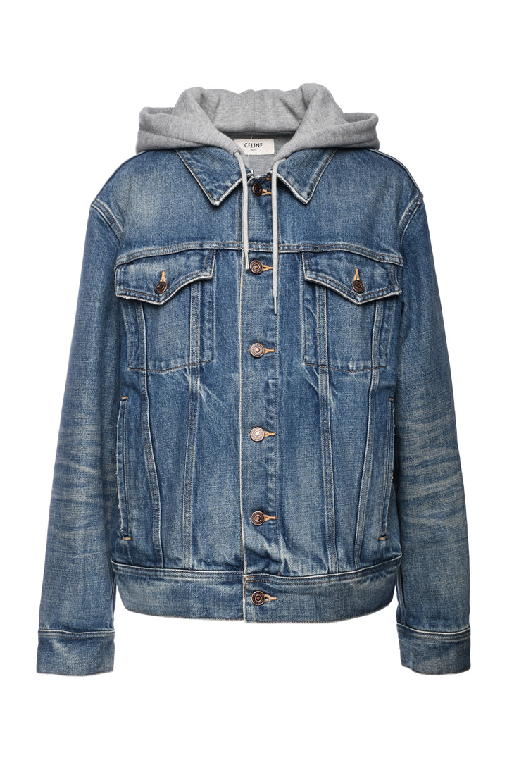 Celine Size M Hooded Denim Jacket