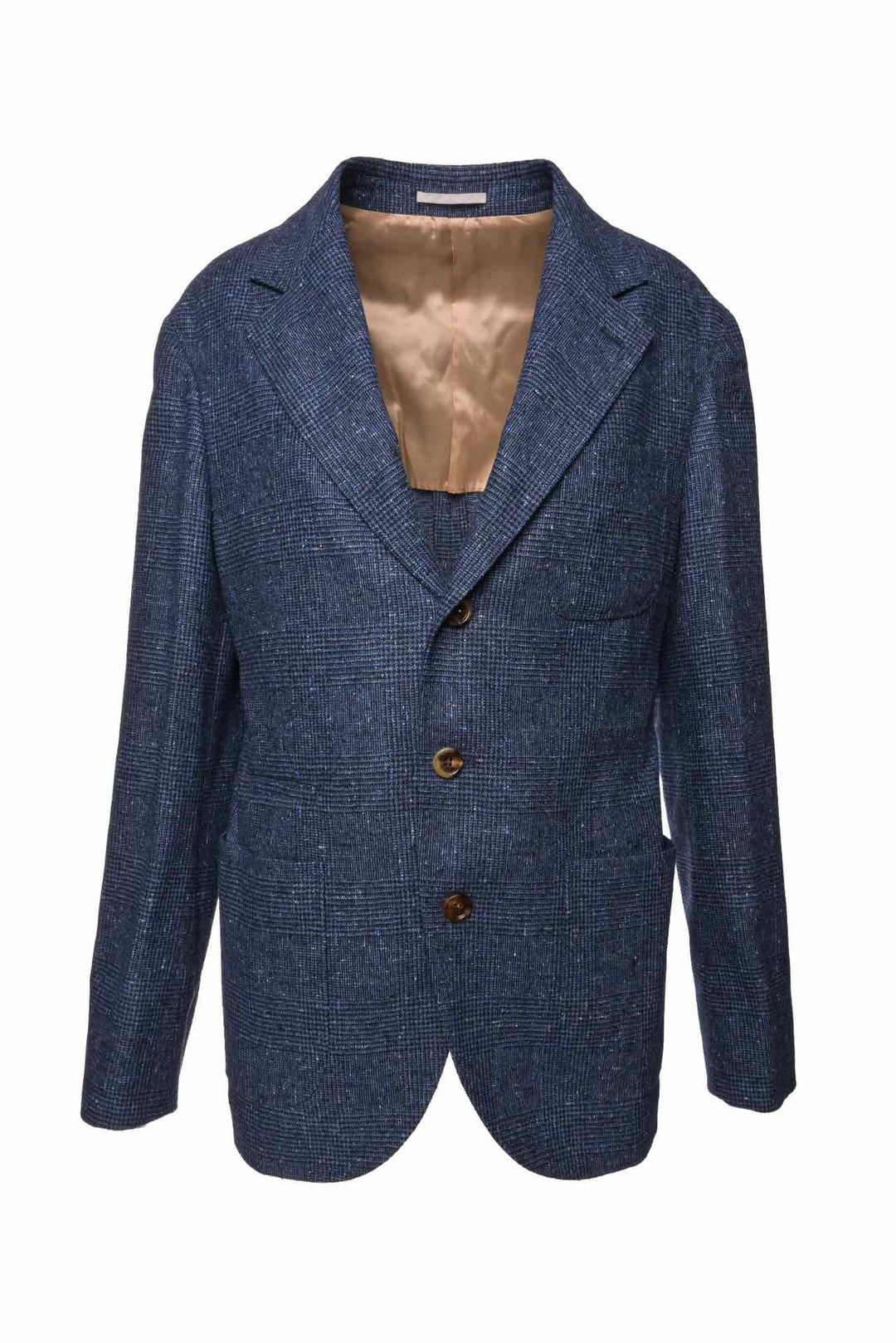 Brunello Cucinelli Size 46 Men's Wool & Cashmere Blend Check Print Woven Blazer