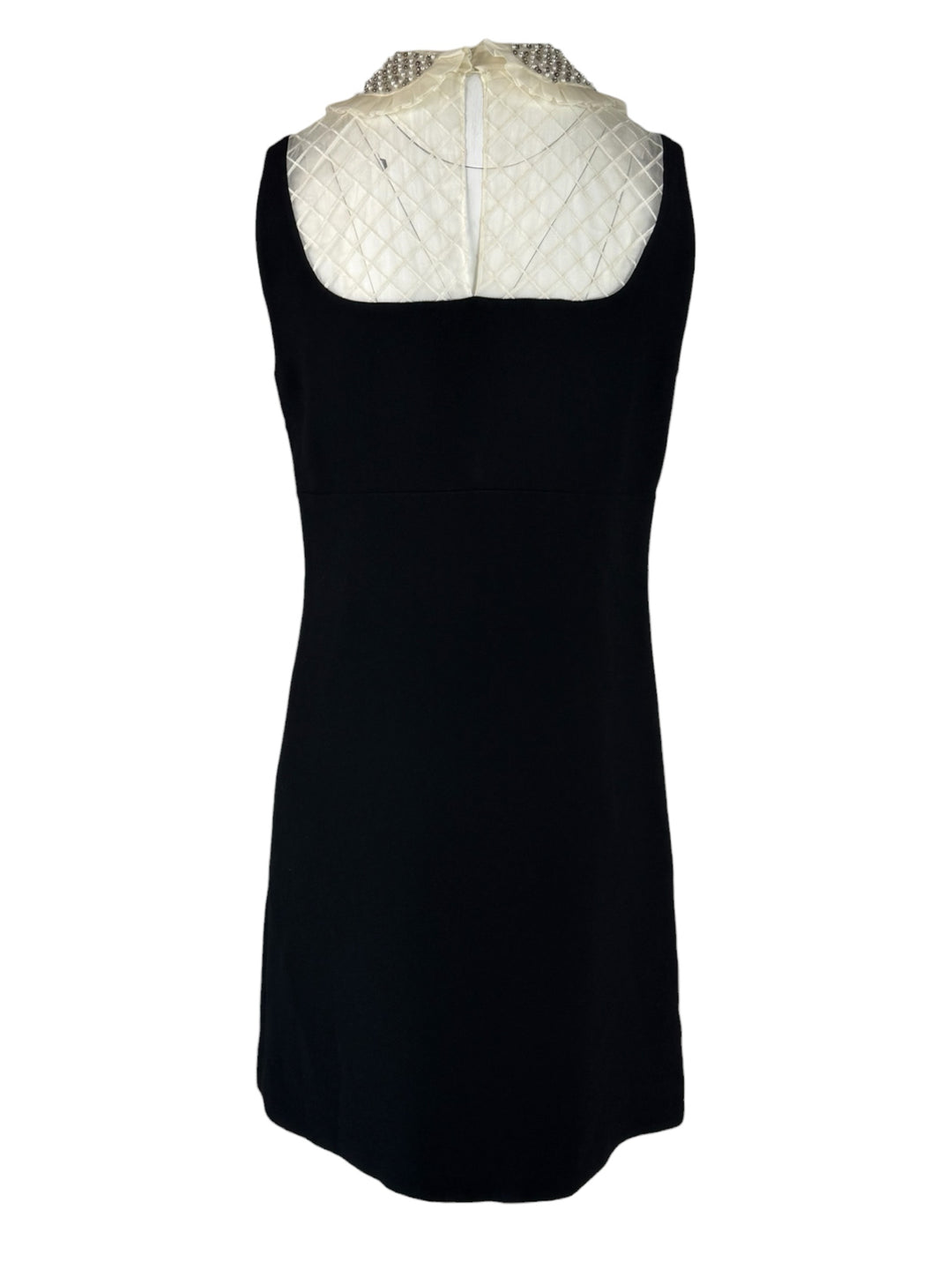 Miu Miu Size 44 2020 Embellished Organza-Detailed Cady Mini Dress