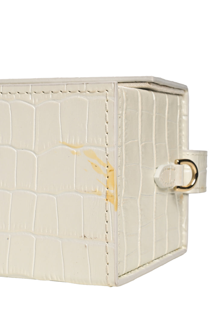 L'AFSHAR Ida Croc Embossed Shoulder Bag