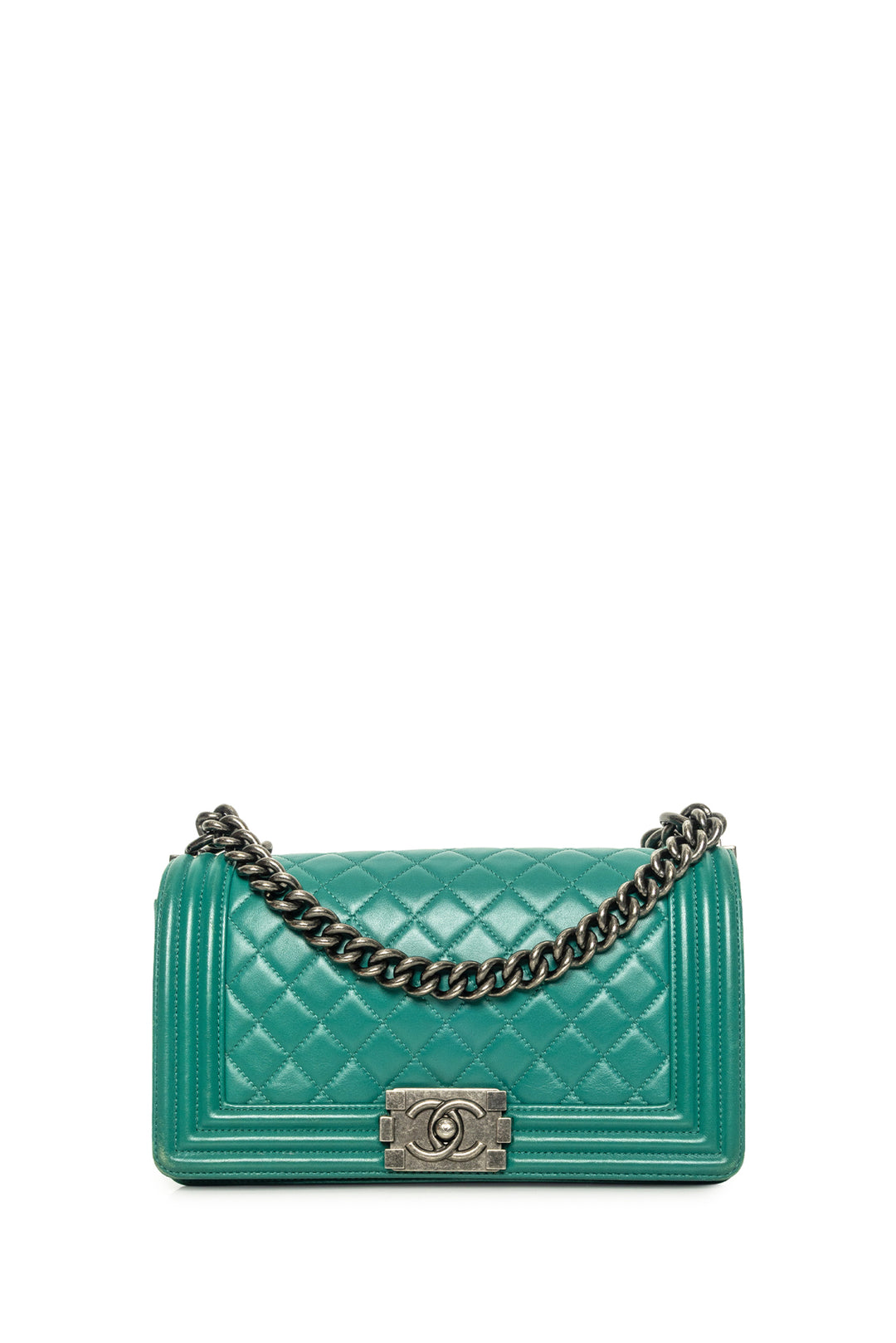 Chanel 2016-2017 Calfskin Quilted Medium Boy Bag