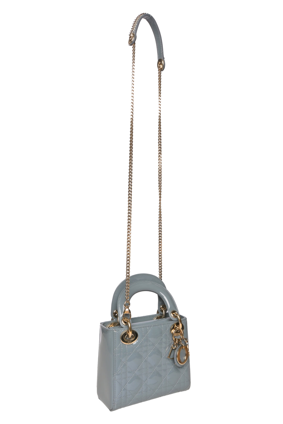 Dior 2022 Patent Cannage Mini Lady Dior Bag