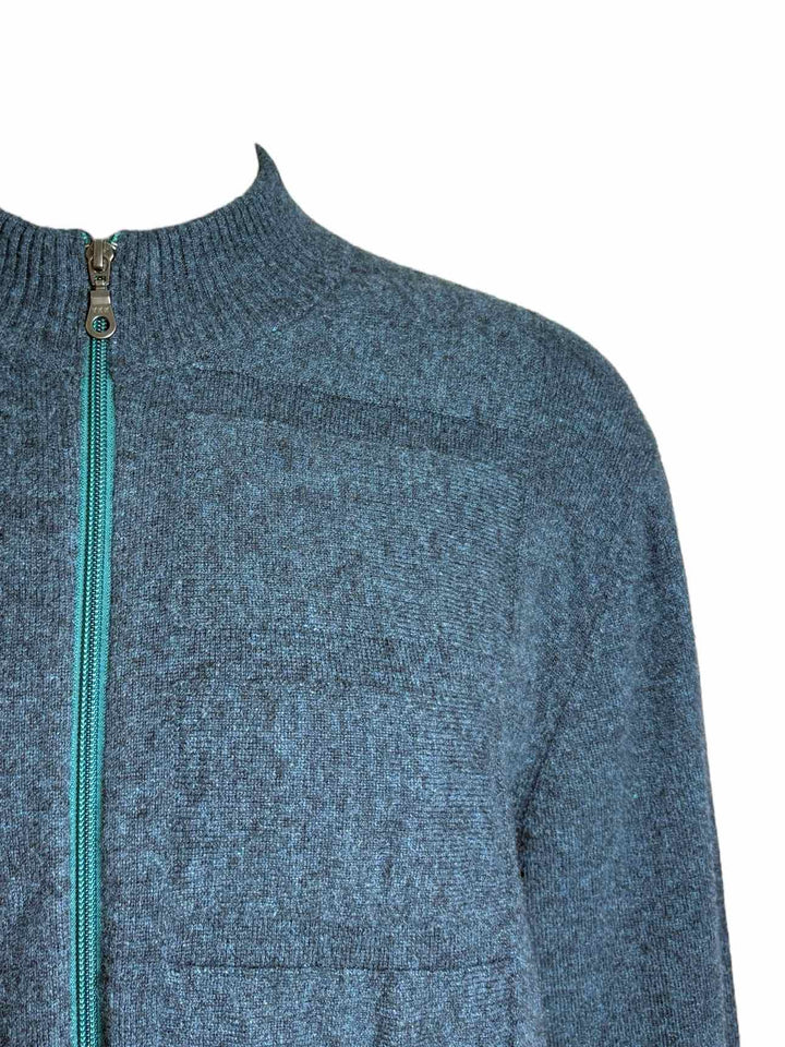 Black Goat Cashmere Zip Size XXL Men's Cardigan