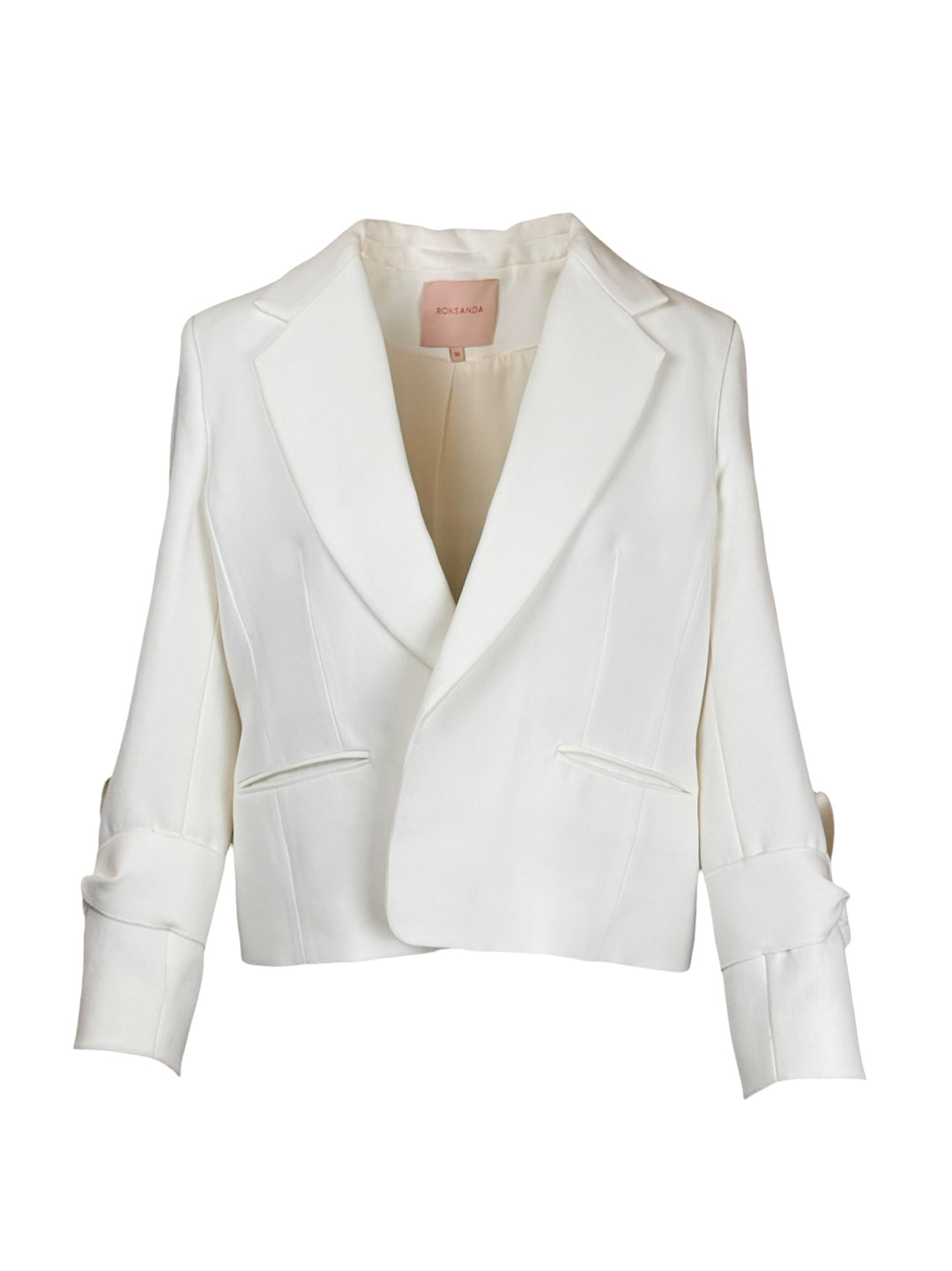 Roksanda Size 12 Cropped Bow Tie Cuff Blazer