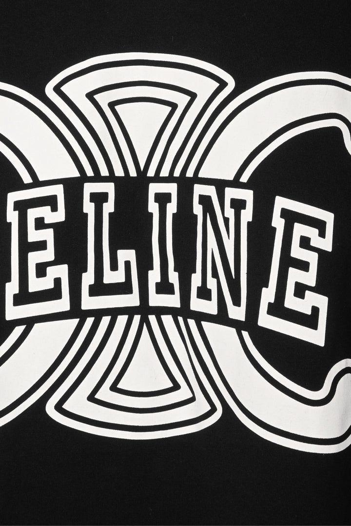 Celine Size M Triomphe Logo Cropped Sleeveless T-Shirt